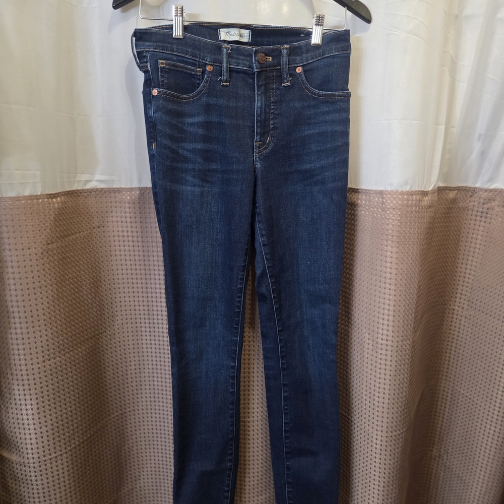 Madewell Dark Blue High-Rise Skinny Jeans